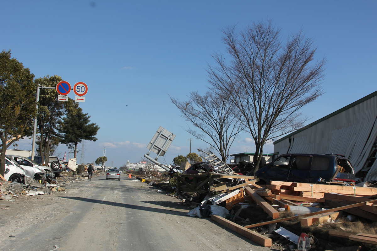 東日本大震災発生当時の現地の状況の写真